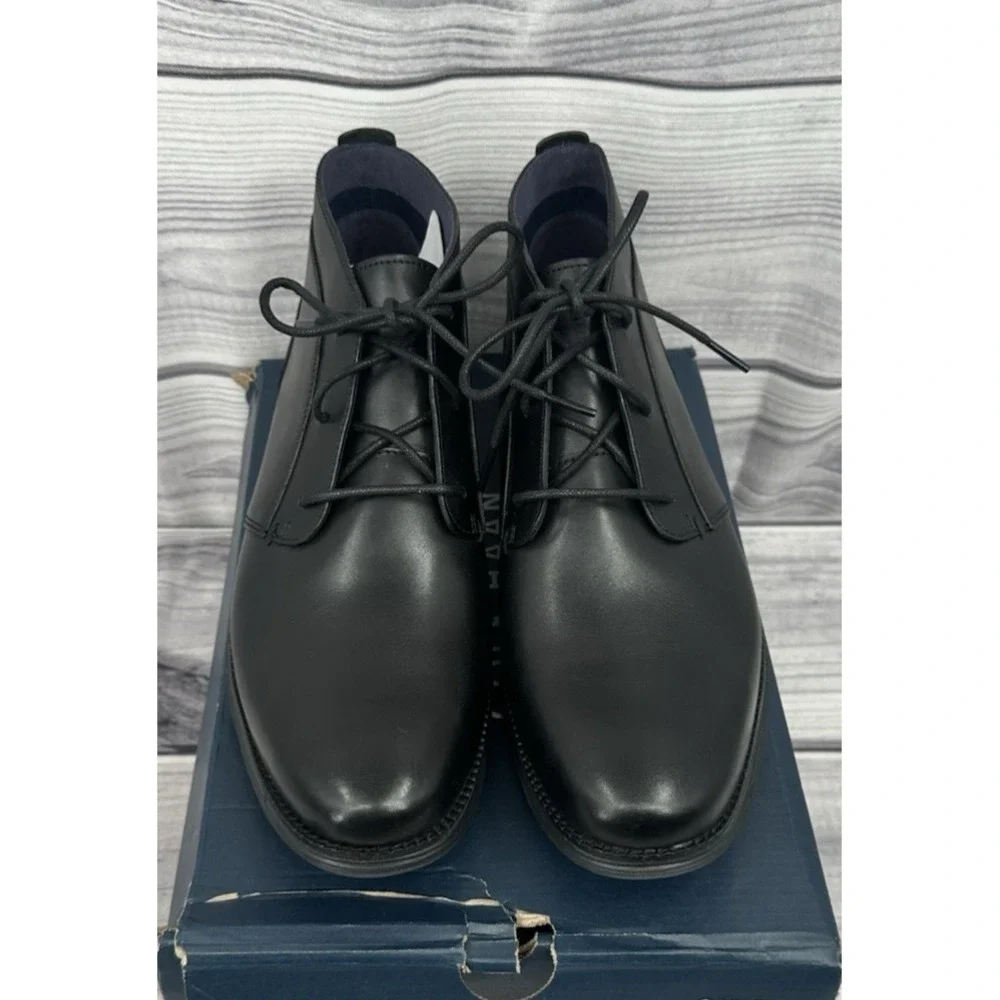 COLE HAAN ORIGINALGRAND CHUKKA  BOOTS  Men's‎ Size 11.5 M  BLACK LEATHER
